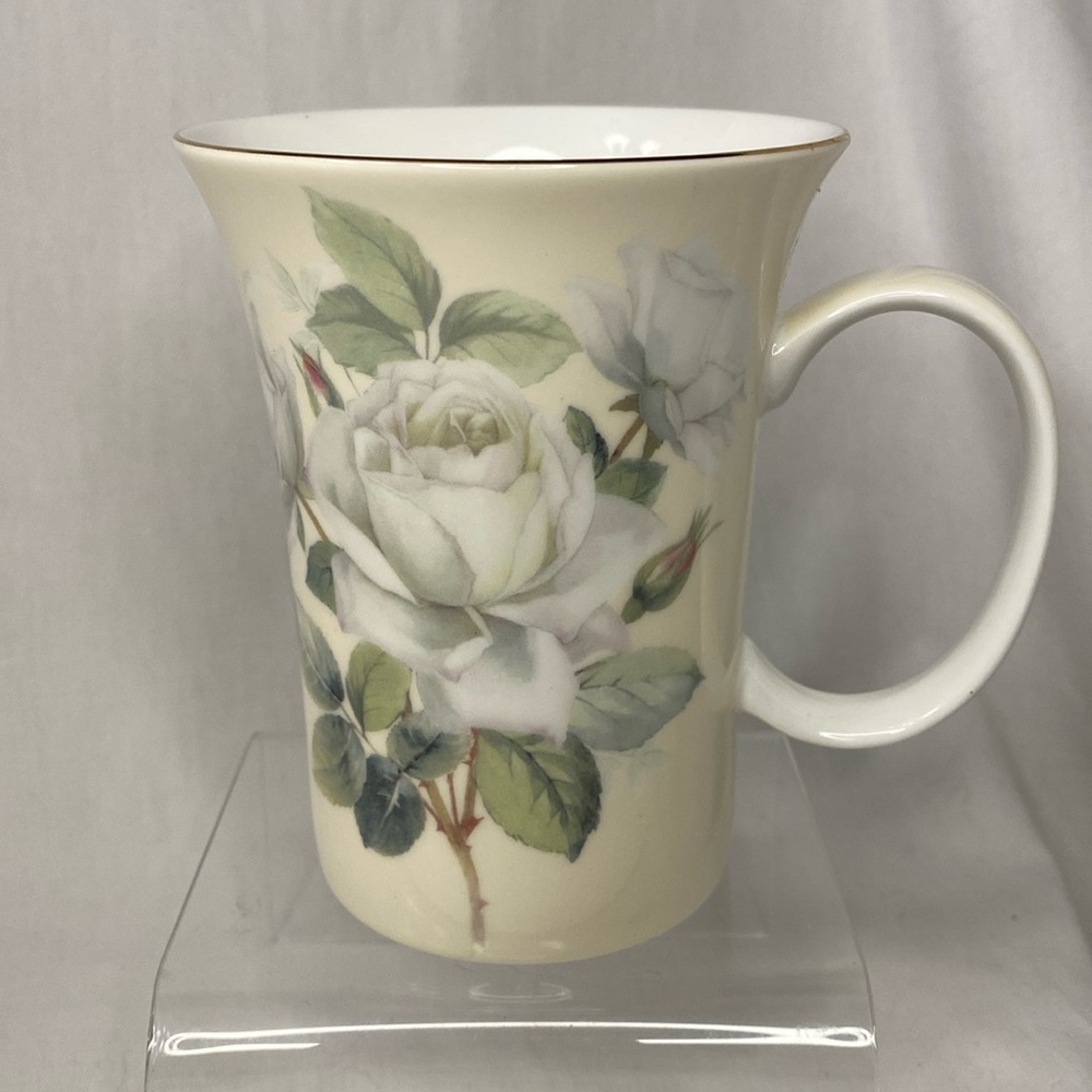 Stechcol ~ Gracie Bone China Cup  ~ White Roses